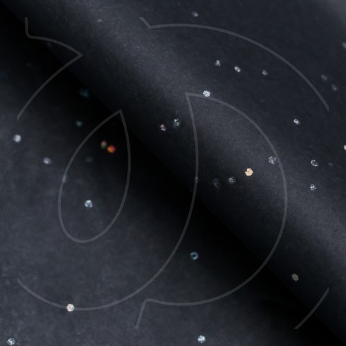 Бумага упаковочная Тишью "Конфетти" Чёрная 9618343