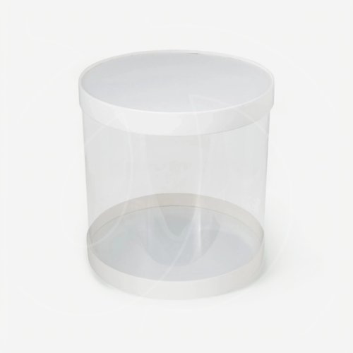 Коробка для торта тубус белая 30х30 см 