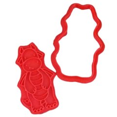Вырубка пластиковая и штамп для печенья "Дракончик" 04656