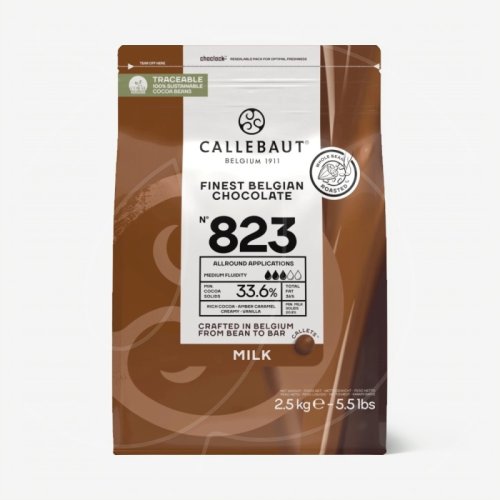 Шоколад молочный CALLEBAUT 33,6% 2,5 кг 823-RT-U71 