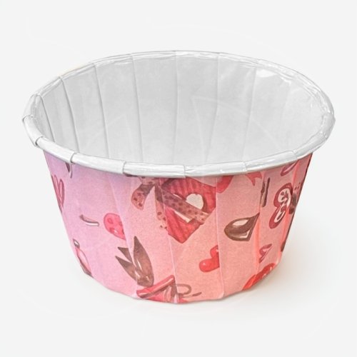 Капсула бумажная с подворотом "Любовь" D50 H40 1 шт Б-86		