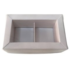 Коробка на 2 конфеты с окном белая 10х6х3,5 см КУ-767	