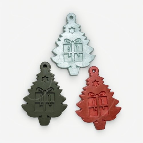 Фигурка из шоколадной глазури "Ёлка с подарком" 