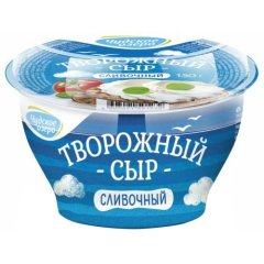 Сыр творожный сливочный Чудское озеро 60% 150 г* без маркировки