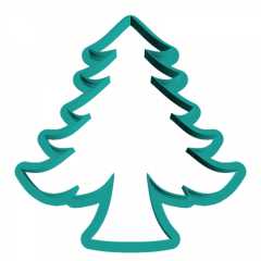 Вырубка пластиковая LUBIMOVA "Рождественская ёлочка №3" 11 см LC-00007389